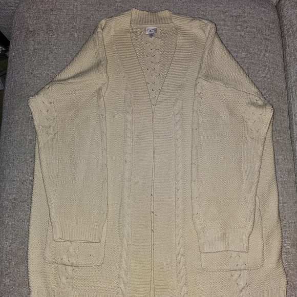 Women's Cream Sweater Cardigan - Picture 4 of 4